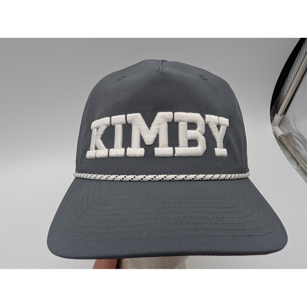 Swannies Golf Kimby Rope Hat Gray Snapback Adjustable Golf Cap Charcoal White